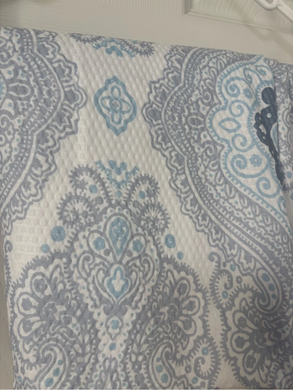 Blue and Gray Paisley Quilt Cover